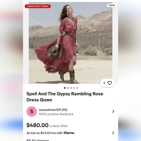 RAMBLING ROSE GOWN From the SPELL COLLECTIVE - Picture 10 of 10